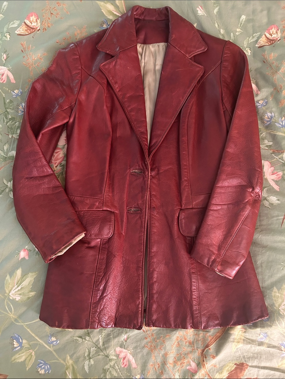 Vintage Women's Leather Blazer Jacket